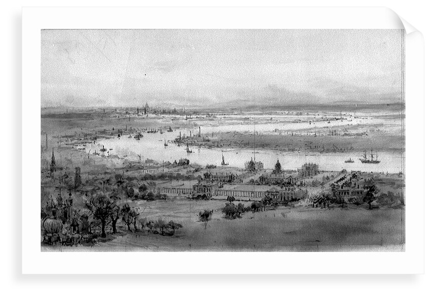 Greenwich Park (View from, over London) by William Lionel Wyllie