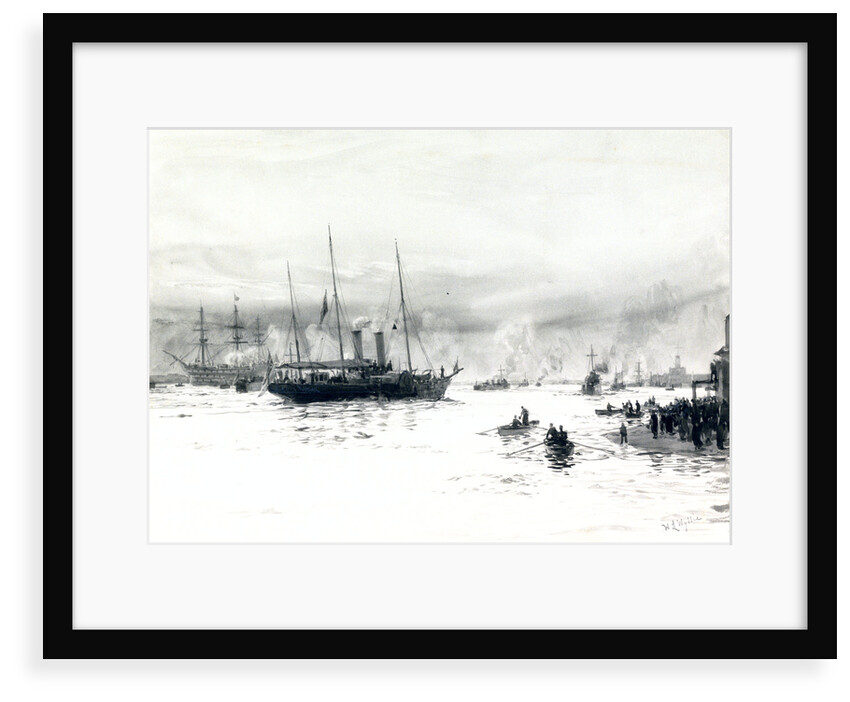 HMY Alberta Entering Portsmouth Harbour by William Lionel Wyllie