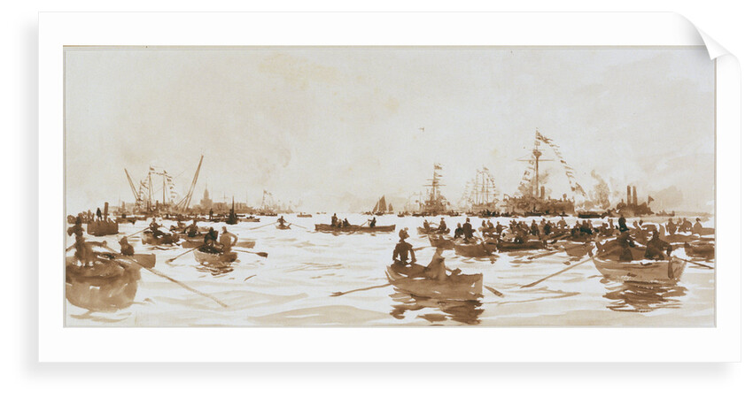 A Launch at Portsmouth by William Lionel Wyllie