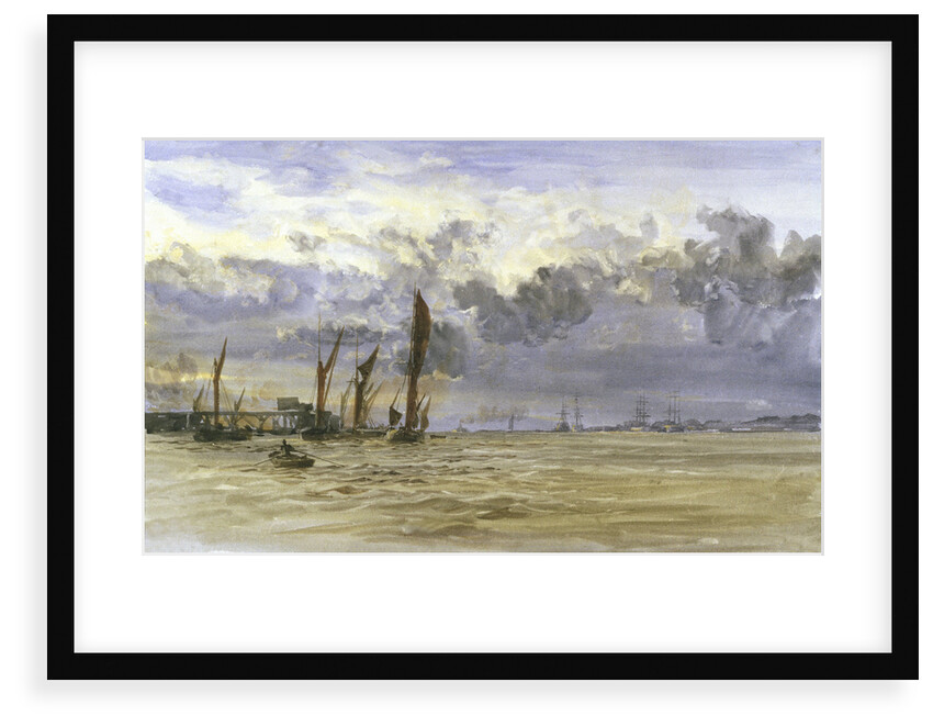Thames barges in the Medway by William Lionel Wyllie