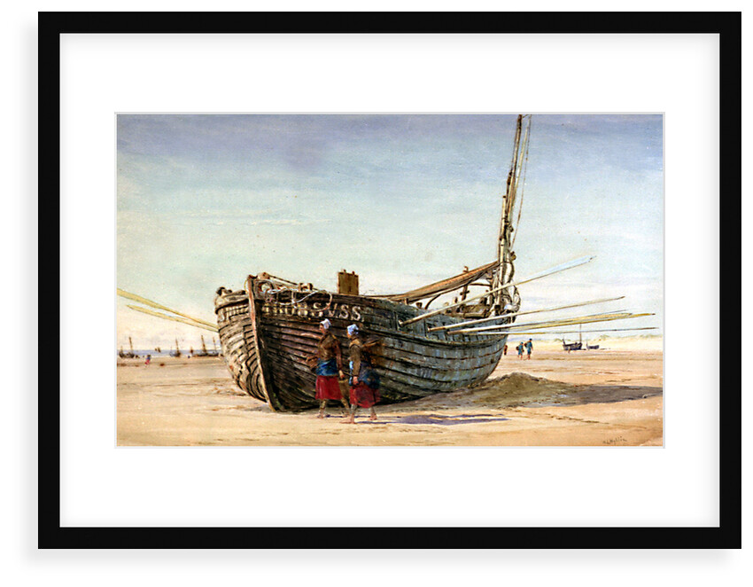 A Fishing Boat from St Valery-sur-Somme at Berck-sur-Mer by William Lionel Wyllie
