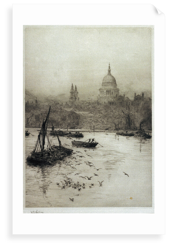 St Paul's from the South Bank by William Lionel Wyllie