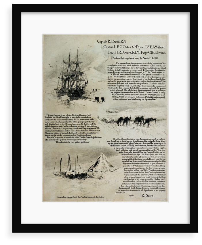 Terra Nova' in the ice with men and supplies by William Lionel Wyllie