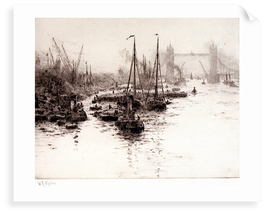 Eel boats off the Tower of London by William Lionel Wyllie