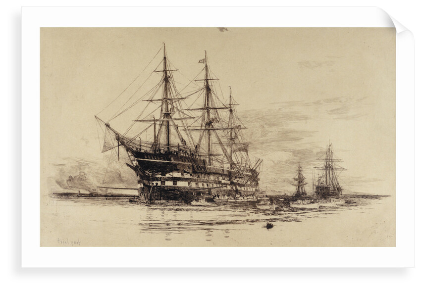 Training ship 'Exmouth' by Wiiliam Lionel Wyllie