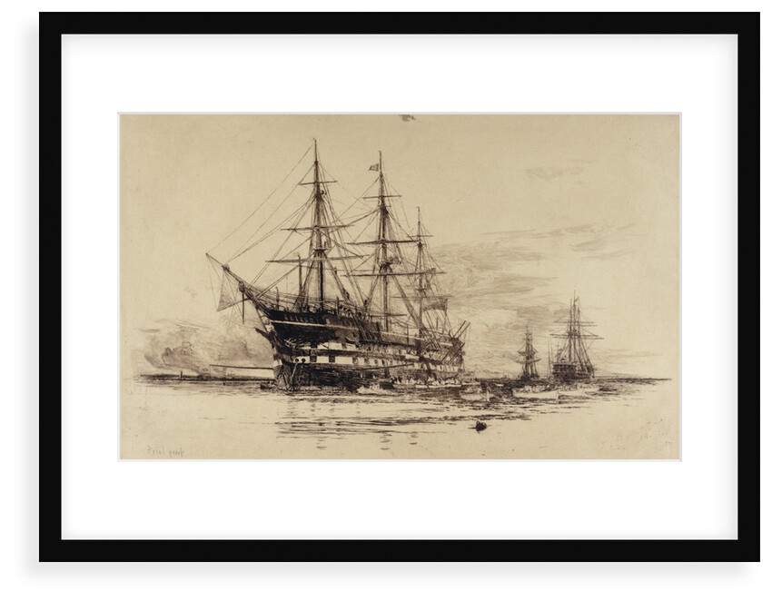 Training ship 'Exmouth' by Wiiliam Lionel Wyllie