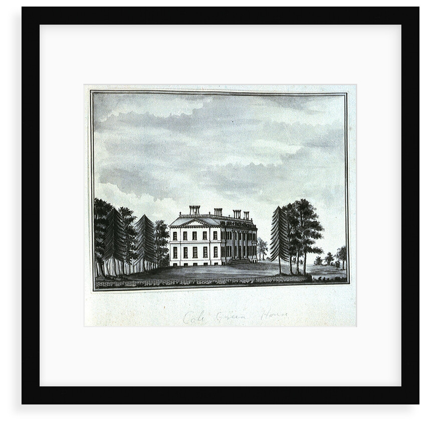View of Cole Green House, seen from the south east by John Charnock