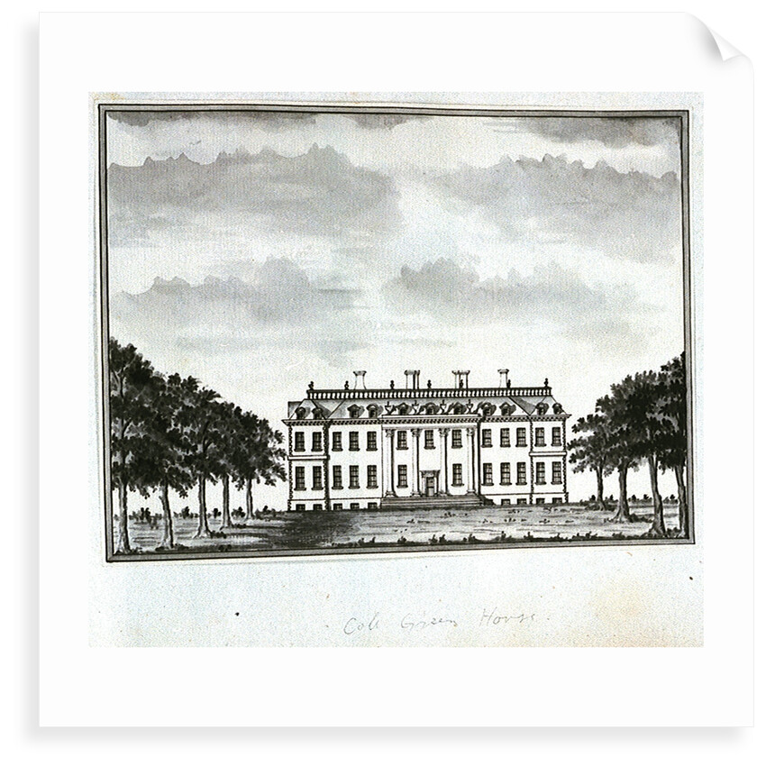 View of Cole Green House, from the east front by John Charnock