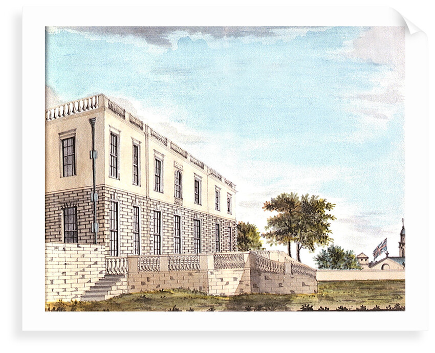 The Queen's House from the north east showing north facade and terrace by John Charnock