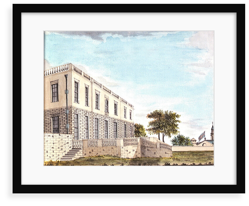 The Queen's House from the north east showing north facade and terrace by John Charnock