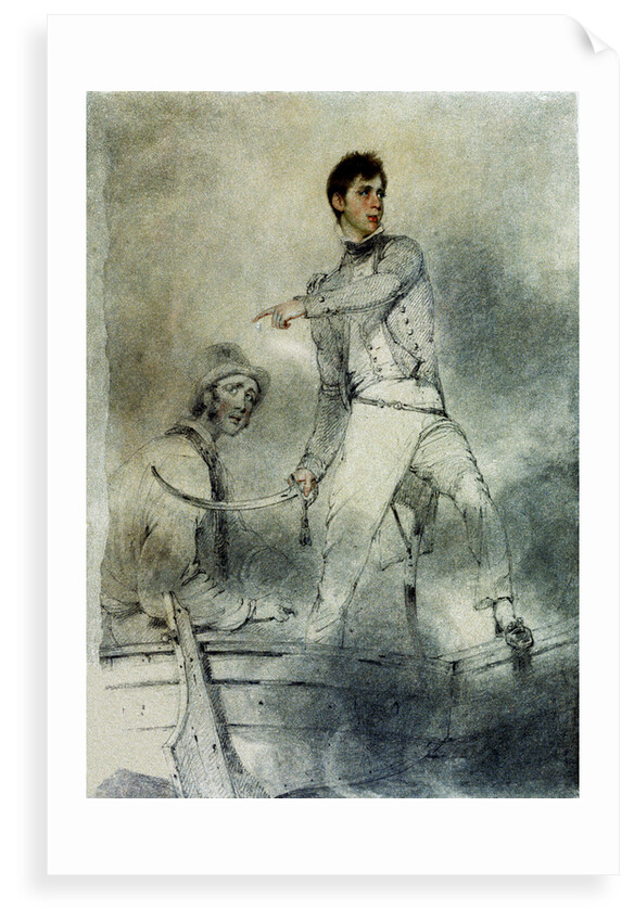 Captain Fleetwood Pellew commanding HMS 'Terpsichore' by George Chinnery