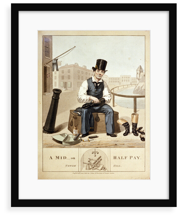 A mid on half pay. Tower Hill by C. Hunt