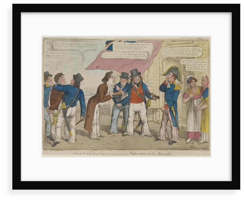 'The use of a gentleman or patronage for the Admiralty' (caricature) by Thomas Tegg