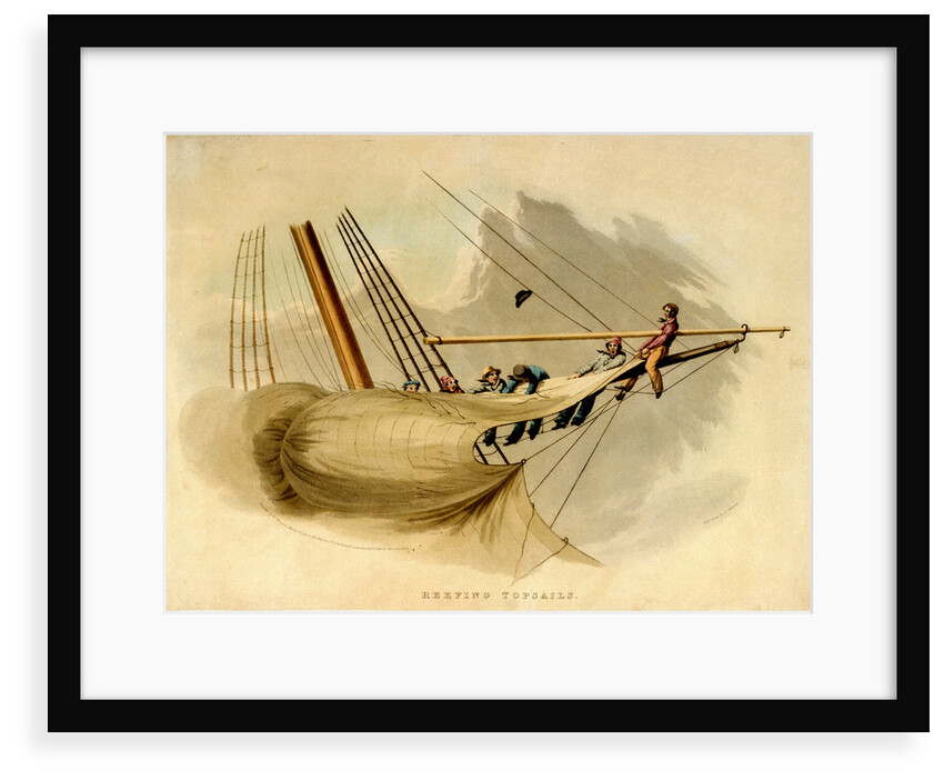 Reefing topsails by W.J. Huggins