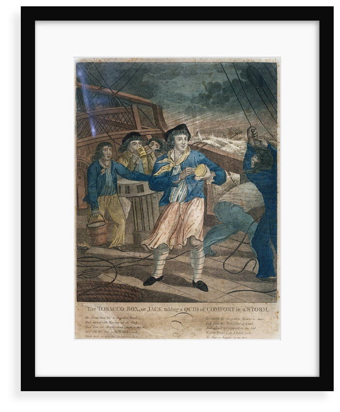 The Tobacco Box, or Jack taking a Quid of Comfort in a storm by John Fairburn
