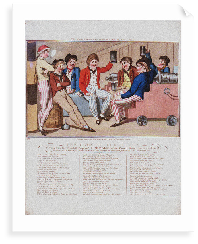 The Lads of the Ocean, Sung with the Greatest Applause by Mr Taylor, of the Theatre Royal Covent Garden by Robert Laurie & James Whittle