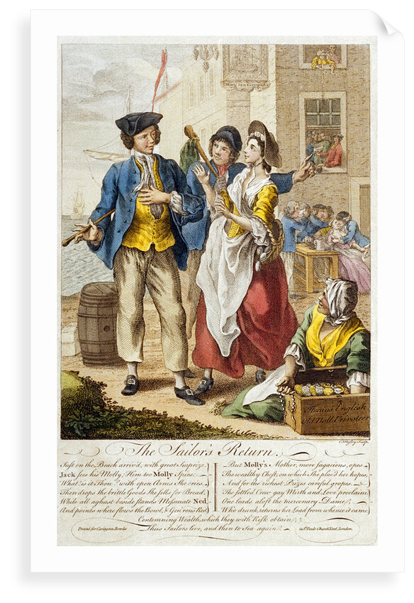 'The Sailor's Return': the temptations of loose women, drink and the general licentiousness found ashore (caricature) by C. Mosley