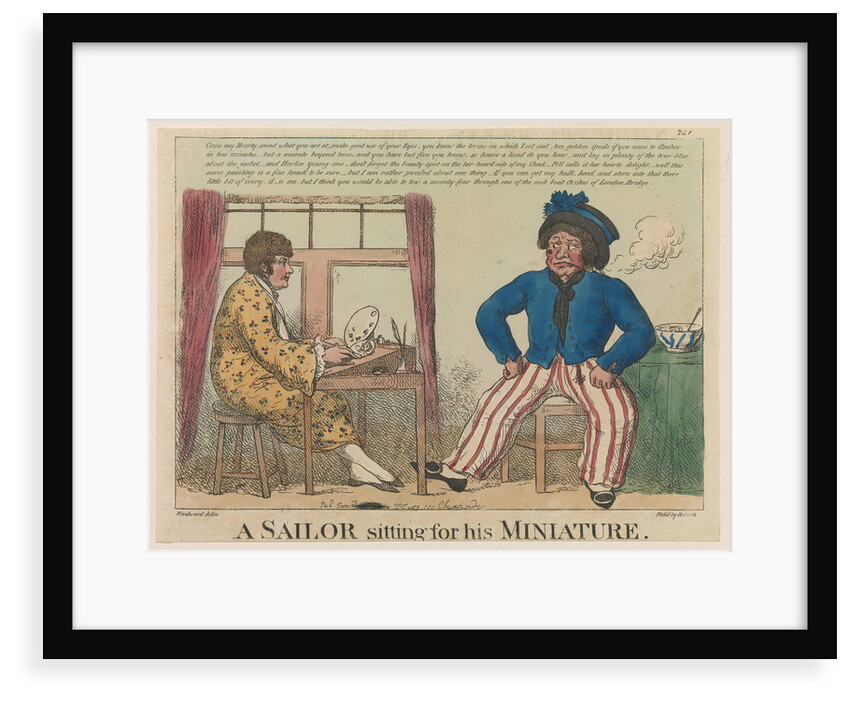 A sailor sitting for his miniature by George M. Woodward