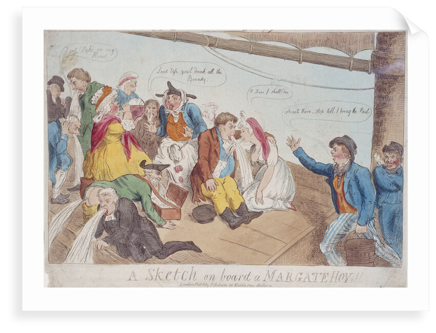 A sketch on board a Margate Hoy by P. Roberts