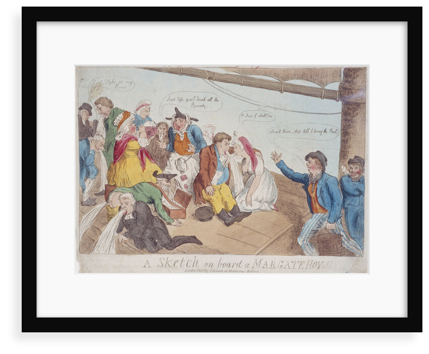 A sketch on board a Margate Hoy by P. Roberts