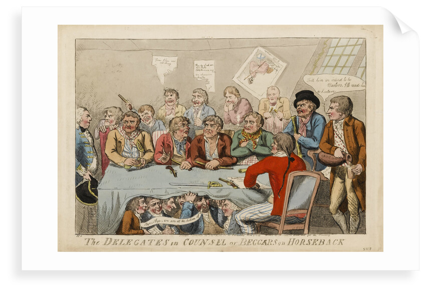 The Delegates in Counsel or Beggars on Horseback by S.W. Fores
