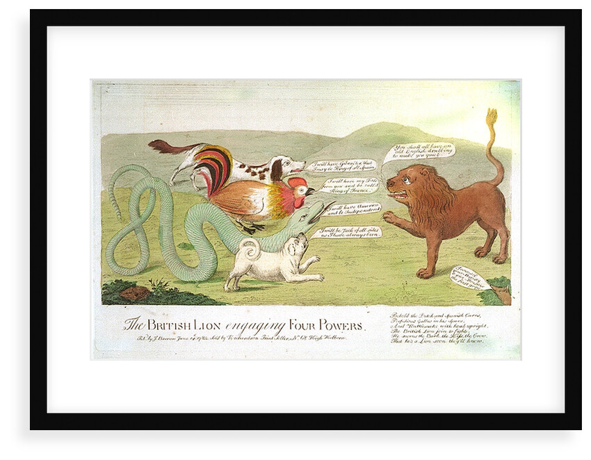 The British Lion engaging Four Powers by J. Barrow
