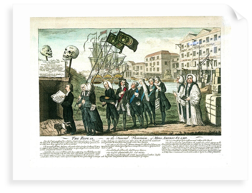 The Repeal - or the Funeral Procession of Miss Americ-Stamp by Unknown