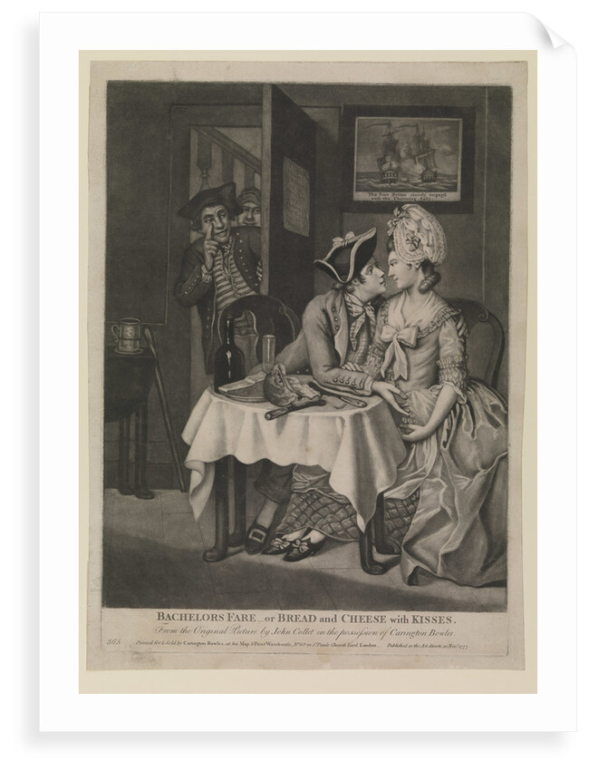 Bachelors Fare - or Bread and Cheese with Kisses (caricature) by John Collet