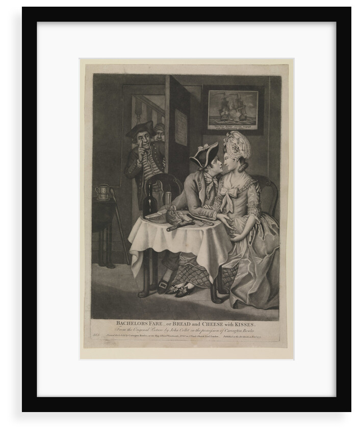 Bachelors Fare - or Bread and Cheese with Kisses (caricature) by John Collet