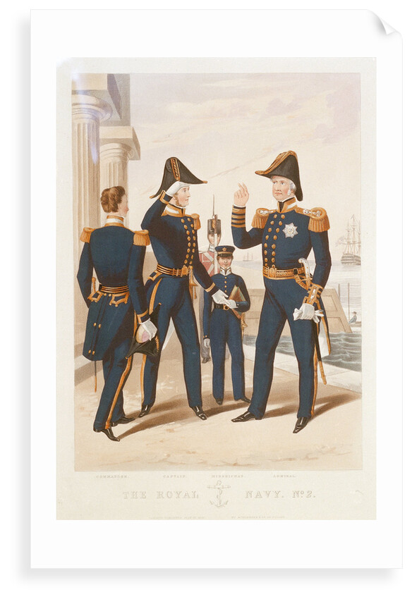 The Royal Navy. No 2. Commander. Captain. Midshipman. Admiral. by Ackermann & Co