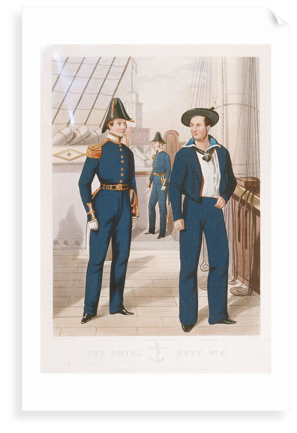 Uniforms of the Royal Navy no 6: Clerk, Second Master and A.B. Seaman by unknown
