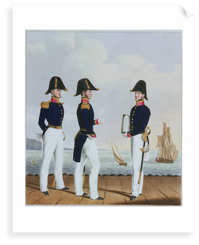 Costume of the Royal Navy & Marines. Pursers & Captain's Clerk by L. Mansion