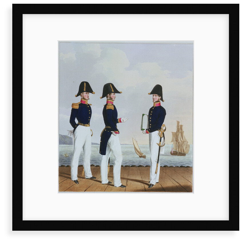 Costume of the Royal Navy & Marines. Pursers & Captain's Clerk by L. Mansion