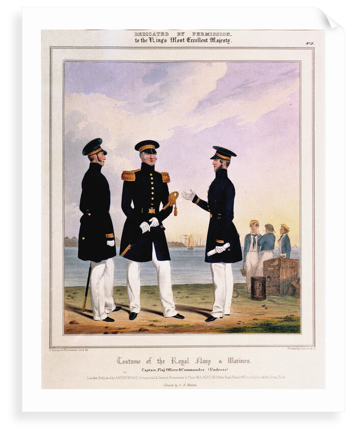 Costume of the Royal Navy & Marines. Captain, Flag Officer & Commander by L. Mansion