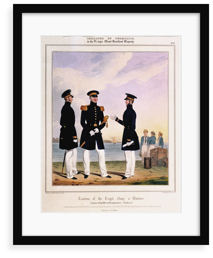 Costume of the Royal Navy & Marines. Captain, Flag Officer & Commander by L. Mansion