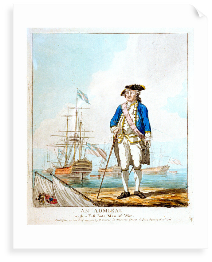 An admiral with a first-rate man-of-war by D. Serres