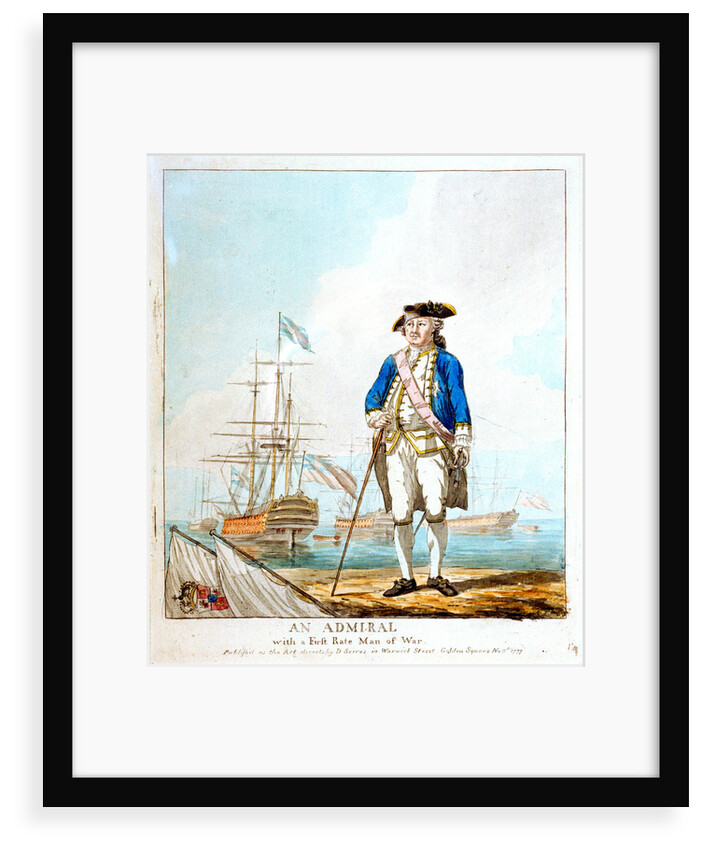 An admiral with a first-rate man-of-war by D. Serres