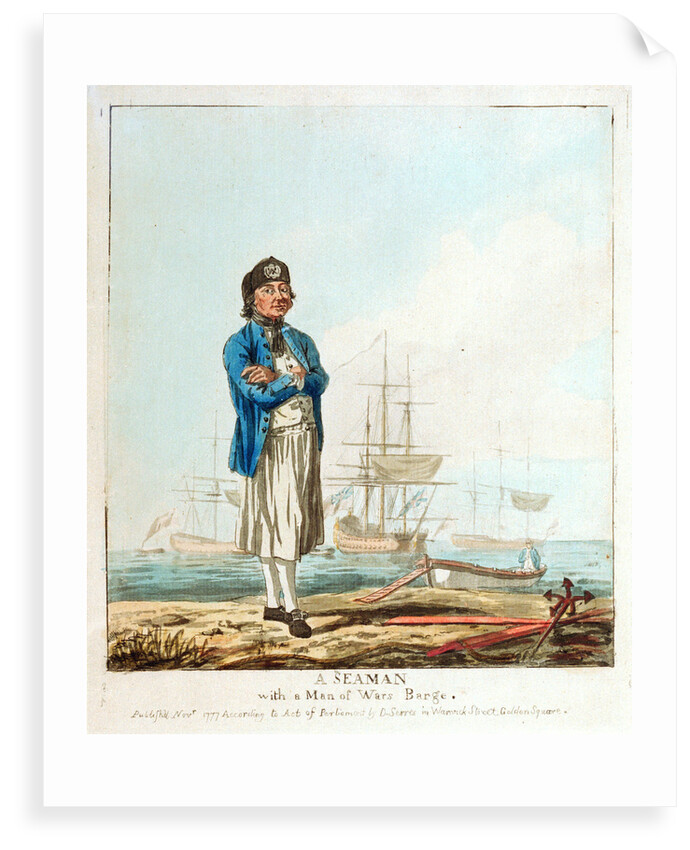 A seaman with a man-of-war's barge by D. Serres