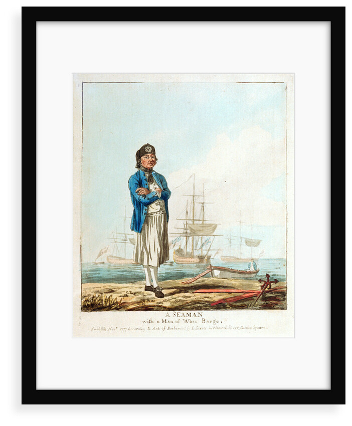 A seaman with a man-of-war's barge by D. Serres