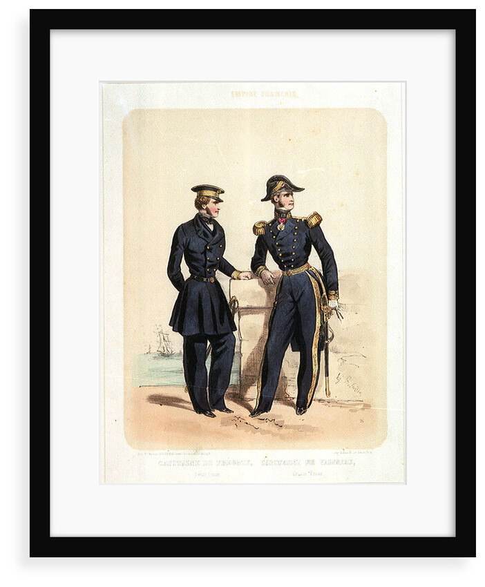 Empire Francais; Capitaire de Fregate (Petit Tenue), Capitaine de Vaisseau (Grande Tenue) (uniform) by de Villain
