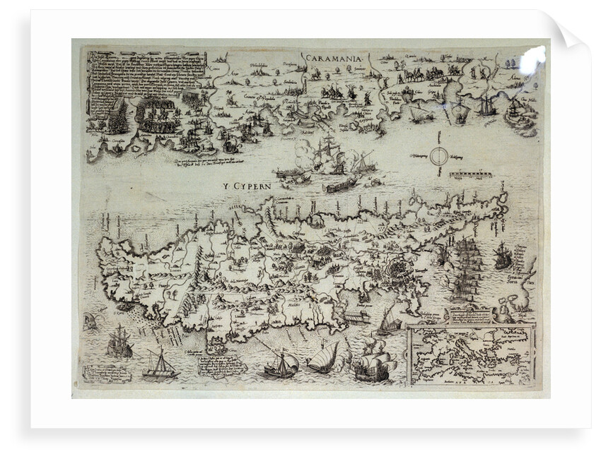 Disposition of the Turkish and Venetian fleets at Cyprus, 1570 by Matthias Zundt