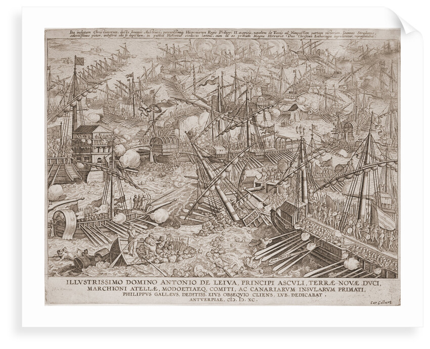 The Battle of Lepanto, 1571 by Adrian Collaert