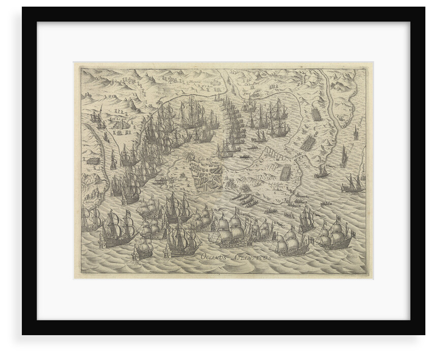 Plan illustrating the English capture of Cadiz on 21 June 1596 by unknown