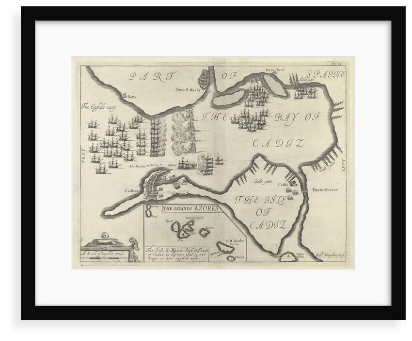 Plan illustrating the English capture of Cadiz on 21 June 1596 by unknown