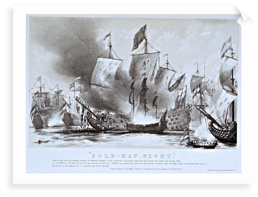 The burning of HMS 'Royal James' at the Battle of Solebay, 28 May 1672 by William Parrott