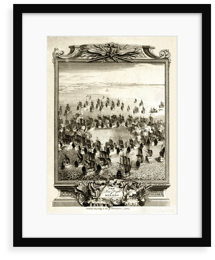 'The Sea Fight of Malaga August 13 1703' [1704] by unknown