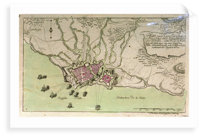 Plan of Le Havre, France by unknown