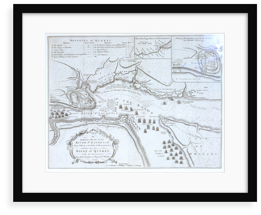 An Authentic Plan of the River St Laurence by unknown