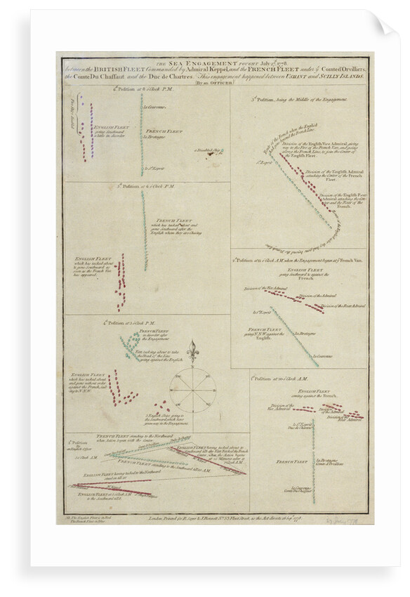 Ushant, 27 July 1778 by Robert Sayer & John Bennett