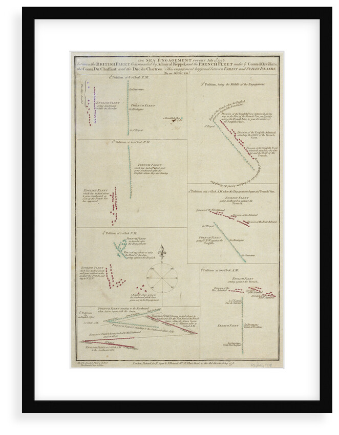Ushant, 27 July 1778 by Robert Sayer & John Bennett